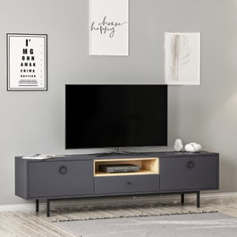 Hanah Home Soporte de TV Industrial Antracita 180 cm